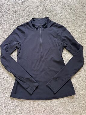 LULULEMON Black Luxtreme Half Zip Pullover 4/Xs